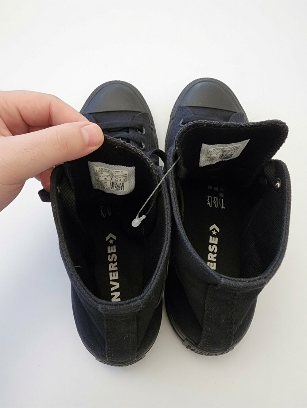 Converse Chuck Taylor All Star High Top Black Monochrome Men 8 / Wm 10 - Picture 4 of 4